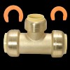 XFITTING 2 Pcs XFITTING Push Fit 1" x 1" x