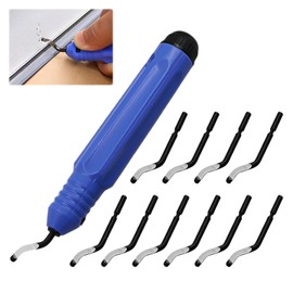 Deburring Tool for Resin,11 Pcs De Burr Tool Set,Resin Trimmer with 10 Pcs Deburring Blades,Bur Tool Professional,Pipe Deburring Tool for Metal,Pipe Deburrer for Family Manual Deburring Too