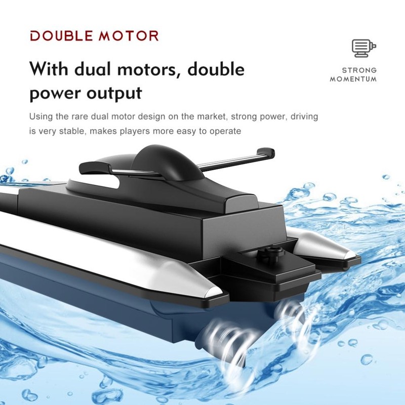 Waterproof 2.4G Kids Remote Control Speedboat 4 Channels High Speed