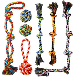 Ryvaxxi Dog Rope Toys for Aggressive Chewers, Tough Tug of War for Dog Medium Large Breed, Heavy Duty Interactive Dog Toys Teeth Cleaning Pet Chew Toy Set of 7