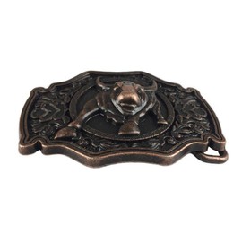 LKMY Bronze Long Horn Bull Rodeo Western Cowboy Belt Buckle For Men