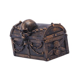 Perfeclan Skull Jewelry Box Jewelry Storage Vintage Keepsake Box Skull Jewelry Box for Bathroom Wedding Bronze