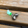 CRZQXOUR 15 PCS Silver Fishing Rod Bells Double Bell Green