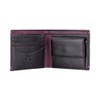Visconti AP62 Montreux Genuine Leather Mens Bi-Fold Wallet (Black/Burgundy)