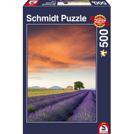 Schmidt Spiele Puzzle 58364 Lavendelfeld, Provence, 500 Teile Puzzle, bunt