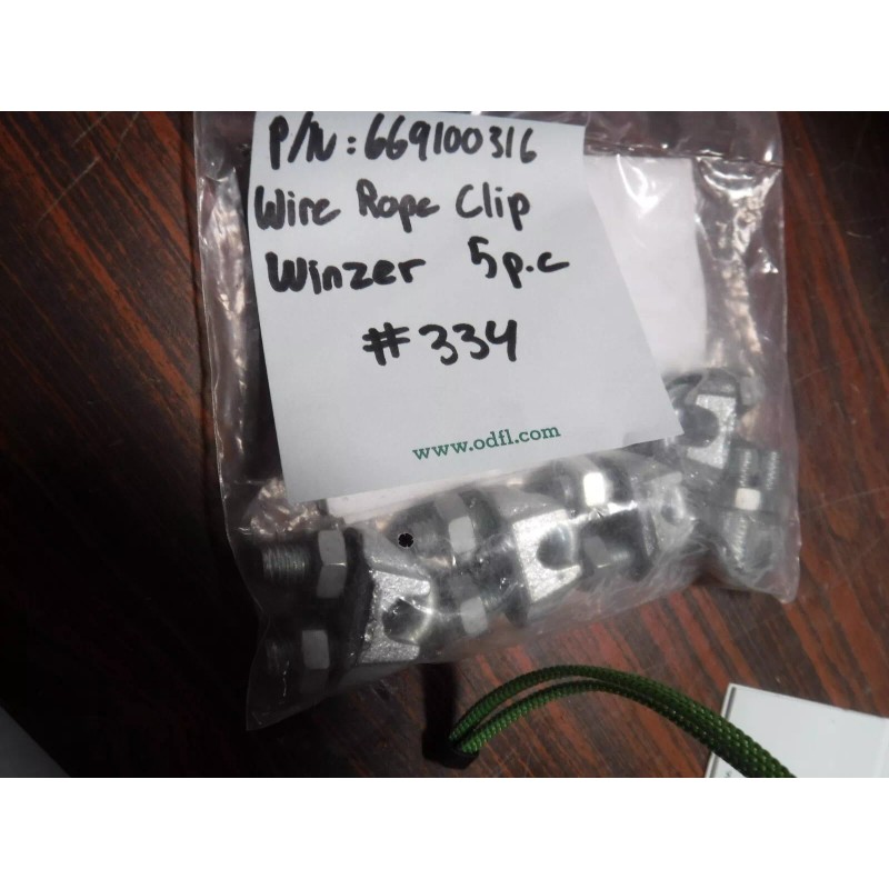 Unbranded Zinc Plated Wire Rope Clips 3/16" PACK OF 5