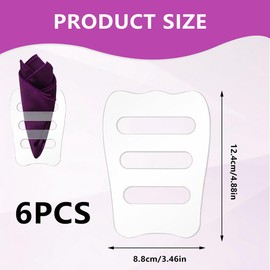 6 Pcs Clear Invisible Pocket Squares Holder, Accessories for Men Square Scarf, Suits, Tuxedos, Vests and Dinner