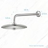 OFFO Shower Arm with Flange, 16 in Brushed Nickel Wall