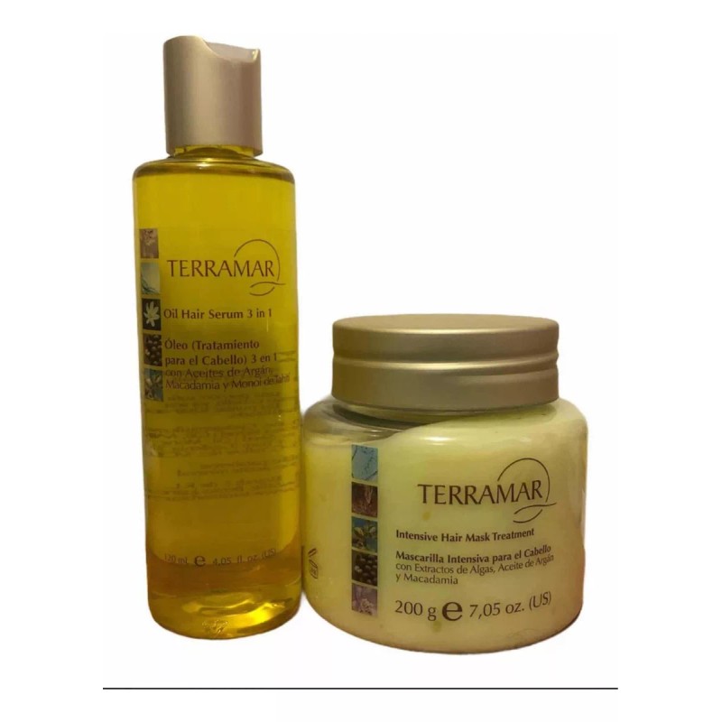 Terramar Set Oleo Capilar 3 En 1 Mascarilla Capilar Argan