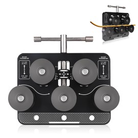 Heavy Duty Pipe and Tubing Straightener，Brake Line Straightener, Tube Straightener for 3/16" - 1.0" Diameters Aluminum/Copper/Plastic Tubing | Durable Roller Design with Bench Vise Mount