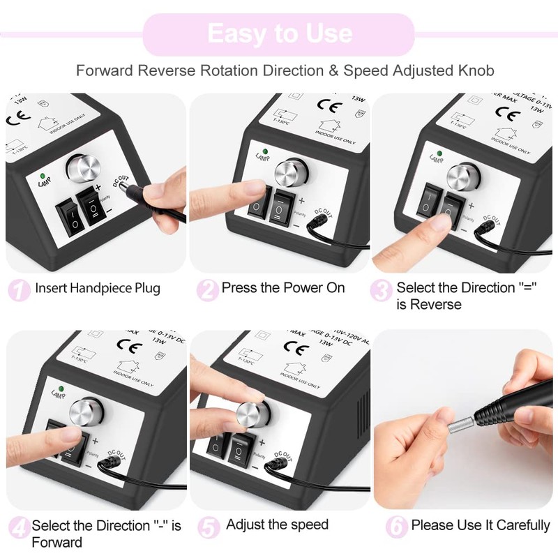 Professional Nail Drill Machine 20000 RPM Efile Electric Nail Filer