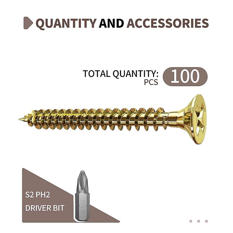 TOPYWMSP 4x50mm Wood Screws,Flat Head Screws for Wood, Zinc Galvanized,Multi