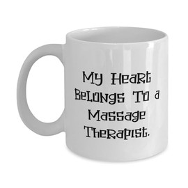 Funny Massage therapist 11oz 15oz Mug, My Heart Belongs To a, Unique Gifts for Men Women from Coworkers, Graduation Gifts, Massage gift certificate, Deep tissue massage, Therapeutic massage, Sports