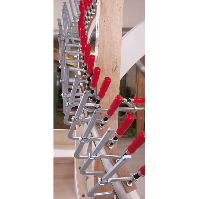 Bessey GS16 Screw Clamp"Classix" 6.3In/3.15In, Silver/Red