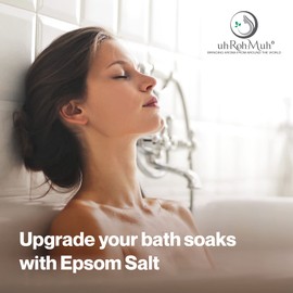 uh*Roh*Muh Natural Epsom Salt Bulk | 32 fl oz Premium Quality Magnesium Sulfate from USA | OMRI Listed for Agriculture Use and Animal Feed | Epsom Salt for Plants and Skin (Net Wt. 0.86 kg/ 1.9 lb)