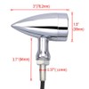 2pcs Chrome 15 LED Motorcycle Stop Brake Running Turn Signal