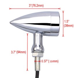 2pcs Chrome 15 LED Motorcycle Stop Brake Running Turn Signal Indicator Red Lights For Harley Honda Chopper (Chrome with net-Red Light)