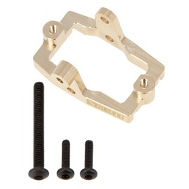 MEUS RACING Aluminum Servo Mount Metal Servo Mount for 1/18 TRX4M TRX-4M RC Crawler Upgrade Parts Accessories (Brass)