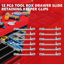12 Pcs Early 2'' Double Loop Style Tool Box Drawer Slide Retaining Keeper Clips