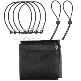 Dog Car Barrier Guard Netting Mesh, 115 x 62 cm Car Pet Barrier Safety Net for Dog with Adjusting Rope and Hook, Mesh Dog Guard for Car Boot, Dog Car Divider Net for SUVs, Van, Truck, Vehicles