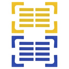 YOKIVE 24 Pcs Pickleball Court Marking Kit, Sport Court Line Markers Pickleball Lines for Tennis Badminton (Multicolor)