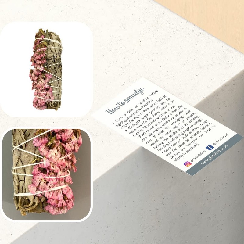 Sage Smudge Sticks (White Sage and Pink Sinuata)