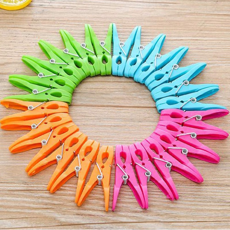 FOCCTS 72Pcs Clothes Line Clips for Hangers Windproof, Clothespin Clothes