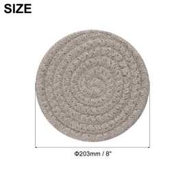 sourcing map 8 Inches Trivets for Hot Dishes, Heat Resistant Khaki Trivets for Hot Pots and Pans, 5 Pcs Cotton Hot Pads Coasters Mat for Countertops, Cooking