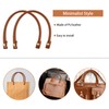 alwaiiz Pack of 2 Press Stud Bag Handles, Leather, Replacement