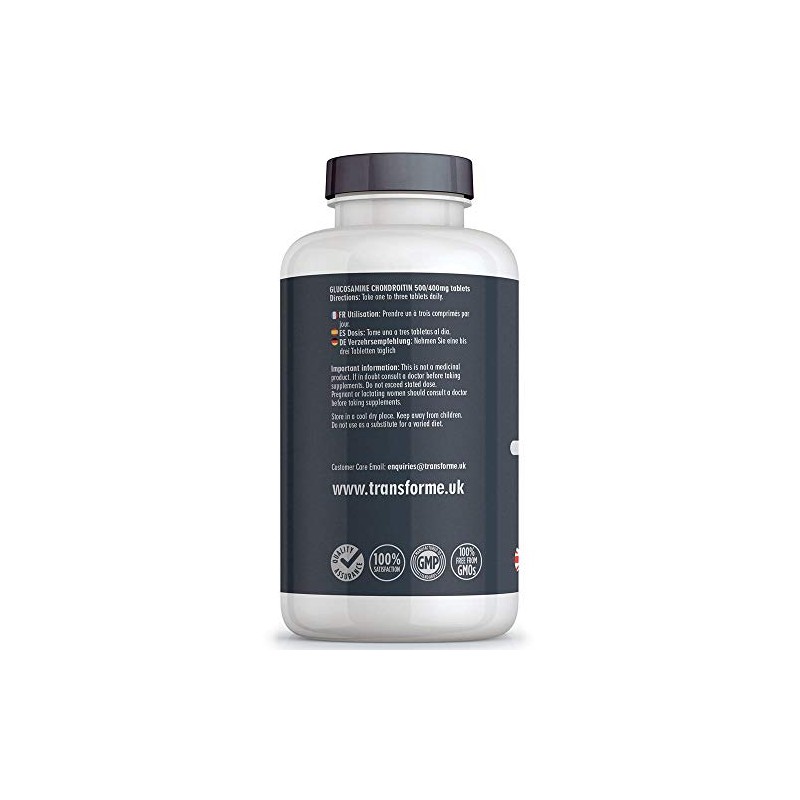 Transforme Glucosamine and Chondroitin 500mg/400mg High Strength Complex, 365 Tablets