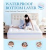 BDEUS Waterproof Dual Layer 4 Inch Memory Foam Mattress Topper