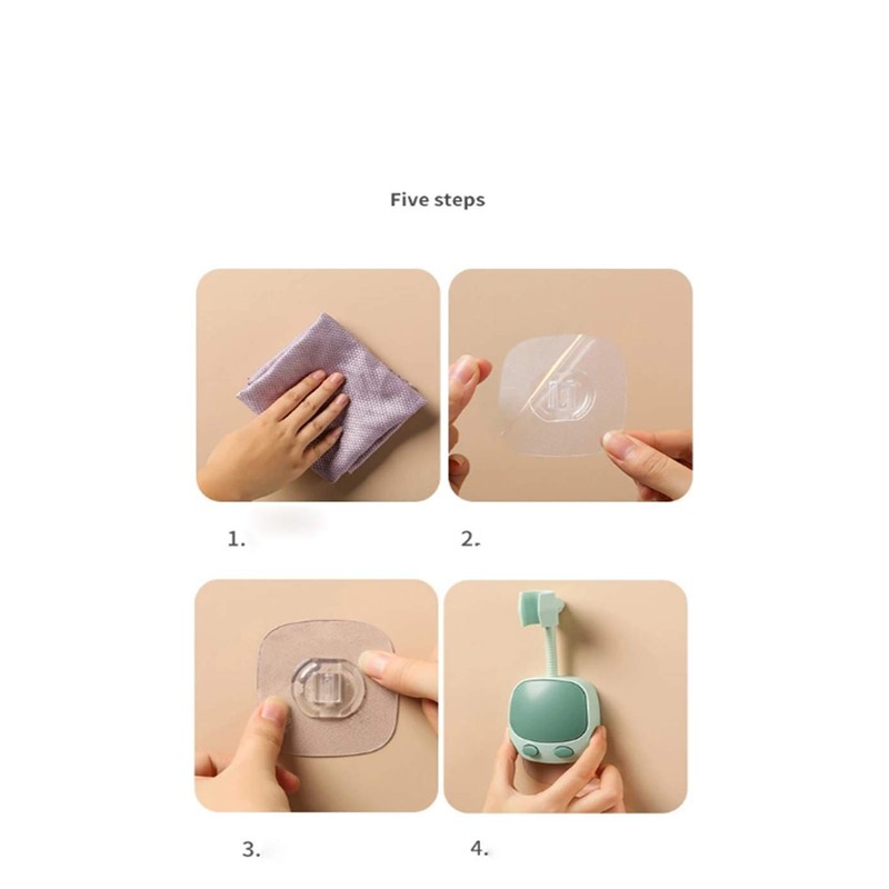 2PCS Shower Head Holder Strong Adhesive 360 Degree Rotatable Adjustable