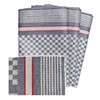 Ross Pot Cloth 3er Set 50 x 100 cm grey/red