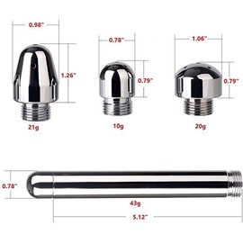 Nozzle Shower 3 Heads Aluminum Cleaner Cleansing Colonic Douche System Cleaner(Silver)