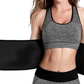 Bakerdani Recorte de cintura para mujeres y hombres, banda de neopreno para entrenamiento de cintura, cinturón de sauna, banda de vientre para entrenamiento