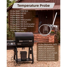 Temperature Probe Fit for Rider 1200 DLX 600 G2 900 DLX Anthem Combo, Fit for Oklahoma Joe's Pellet Grill, 5601-0109