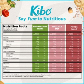 KIBO FOODS Kibo Chickpea Chips 3 Flavor Variety Pack - High Protein-Fiber, Plant-Based, Gluten-Free, Non-GMO, Vegan, Made with Real Veggies - 1 oz, 12 Pack