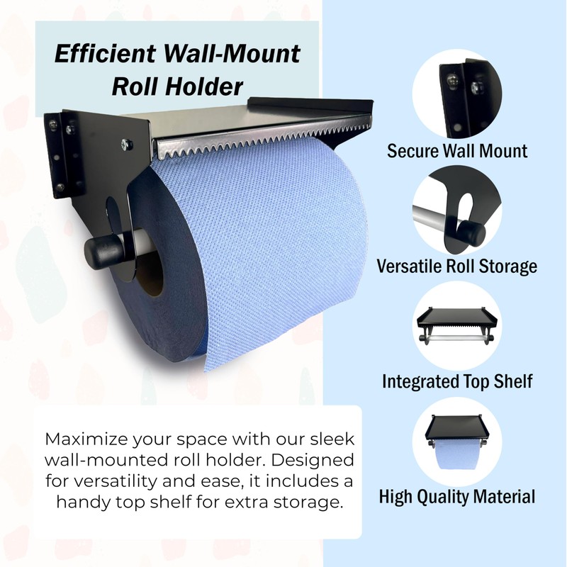 TR Home Solutions TR Home Solutions Blue Roll Holder Wall-Mounted