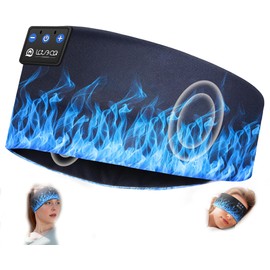 LOVE EYE Sleep Headphones Wireless Headband Headphones Bluetooth 5.4 for Side Sleeper Bluetooth Headband Earphones for Sports for tech Gadgets Gifts (Flame Blue)