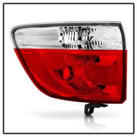 KEEKPO - For 2011 2012 2013 Dodge Durango Factory Style Red Clear Tail Light Lamp Replacement Outer Left Driver Side
