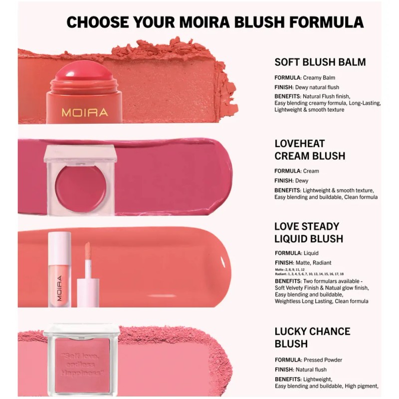 Rubor Moira Soft Blush Balm Tono Del Maquillaje 001 All