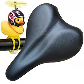 Mkuero Kids Bike Seat, Comfortable Child Bike Saddle with a Rubber Duck Bicycle Decoration, Suitable for Most Children's Bicycles Within 16 inches