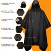 RUAKIVA Impermeables para Lluvia,Poncho Impermeable,3 En 1 Poncho Lluvia,Material Ripstop,Poncho