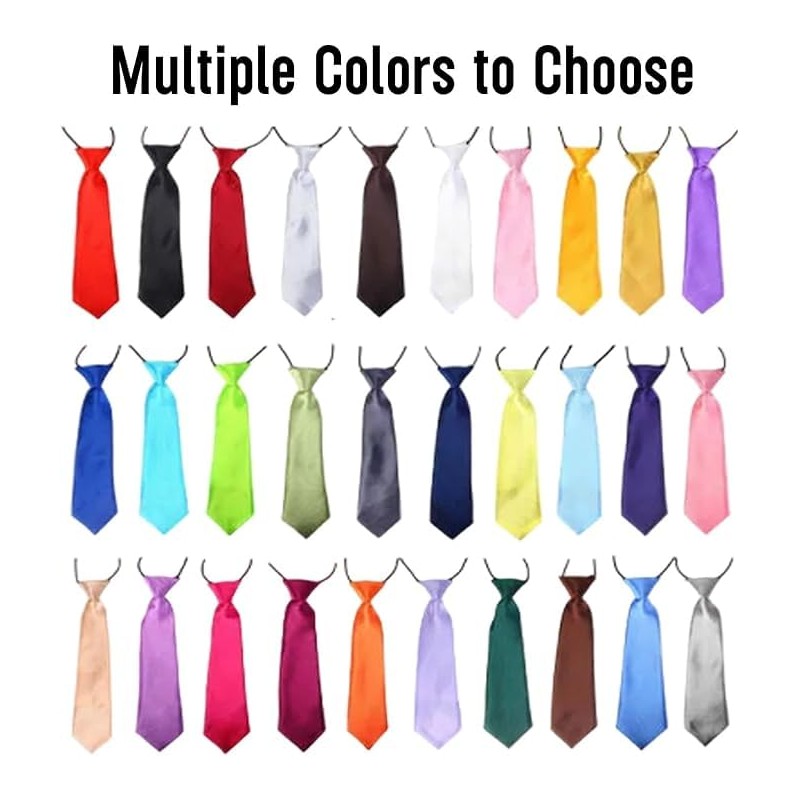 AAMERA Kids Elastic Neckties, Toddlers, Boys, Girls, Preschoolers, Weddings, Birthdays,