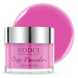 EODCI 1 Oz Dip Powder Hot Pink Color, Nail Dipping Powder French Powder Pro Collection System Nail Art Starter Manicure Salon DIY at Home, Odor-Free&Long-Lasting, No Needed Nail Lamp Curing