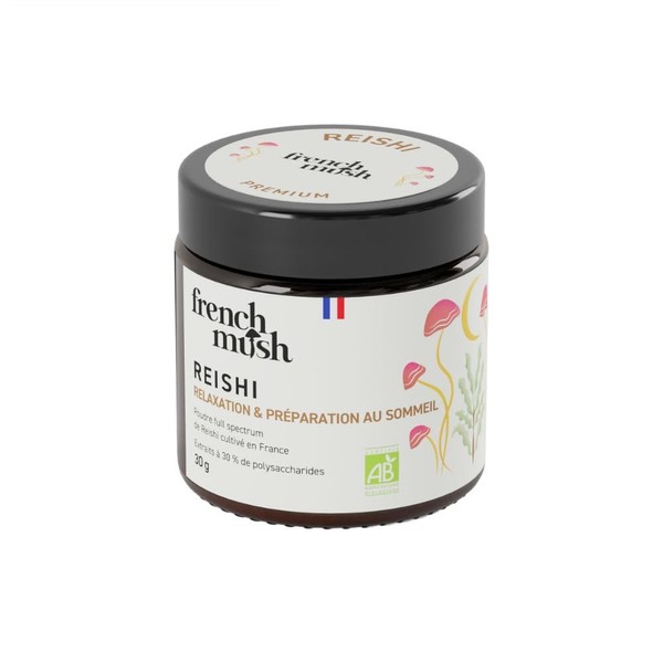 Bio-Reishi-Pulver - 30g Vegan - Beruhigend, fördert die reparative Schlafqualität,