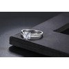 Engagement ring with zircon Stainless-Steel Cubic-Zirconia (Silver, 6#)