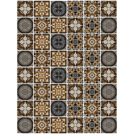 Hemobllo Pegatinas Para Azulejos - 48 Piezas Calcomanías Para Salpicaduras Autoadhesivas Impermeables Pegatinas Para Azulejos Pared Decoración Del Hogar Para Baño Cocina, 15x15cm