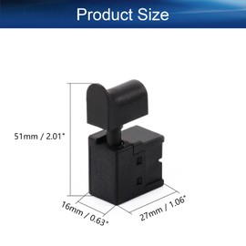 Bettomshin 1Pc Trigger Switch, Electric Tool Switch for Electric Hammer, Bosch NO.21 4100 Series No Lock Switch, No Speed Control, Pushbutton Switches for Hand Electric Drill