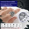 Leviathan Cross Stainless Big Ring For Men Size 14 Satanic